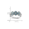 thumbnail image 3 of 4/5 Carat (Ctw) London Blue Topaz and White Topaz Ring in Sterling Silver, 3 of 4