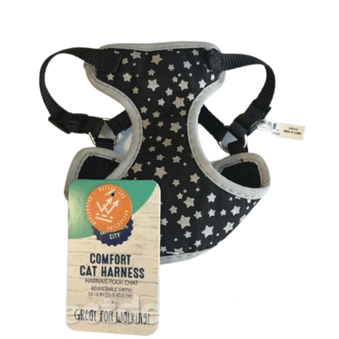 Whisker City Luxury Reflective Kitten Harness & Optional Engraved ID Tag 