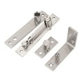 thumbnail image 1 of Door Pivot Hinge, Concealed Door Pivot Hinge Brushed Texture Adjustable Telescopic Distance 180 Degree Rotation Stainless Steel  for Bookcase Cabinet, 1 of 7