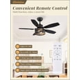 thumbnail image 3 of Ventilador de Techo Fanbulous Negro con Jaula y Luz de 42" de 6 Velocidades con Motor DC, 3 of 7