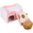 thumbnail image 1 of Hamster House, High-density Ecological Wood Castle with Two Layers Stair Design, 1 of 3