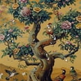 thumbnail image 5 of Orinice Ambesonne vintage shower curtain, earthy tones fantasy tree art with blooming flowers and peacocks, fabric bathroom décor set 60x72, 5 of 7