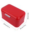 thumbnail image 4 of Qiilu Solid Color Retro Metal Bread Bin Box Large Capacity Kitchen Storage Container,Vintage Bread Bin,Metal Bread Box, 4 of 7
