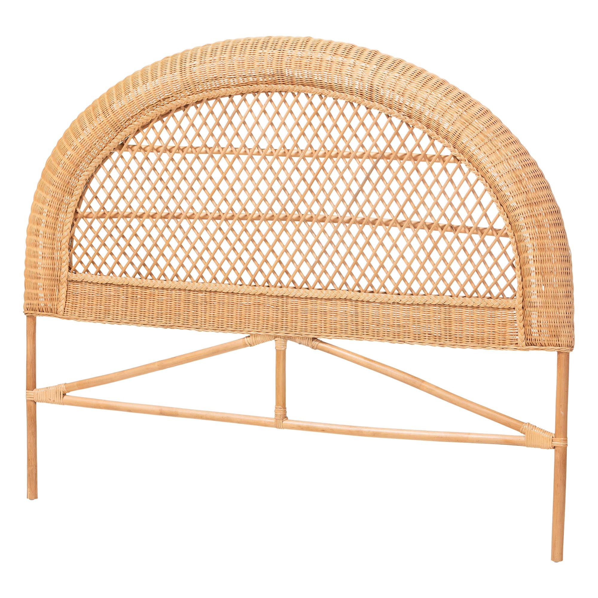 bali & pari Harini Boho Standalone Headboard, King, Light Honey