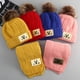 thumbnail image 4 of Qarigey Conjunto de 2 unidades de bufanda para niños, sombrero elástico de felpa, calentador de cabeza, Color sólido, cálido, frío, Sombreros Rosado, 4 of 6