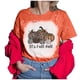thumbnail image 4 of Tops Para Mujer Elegante Blusa Casual Camisas Manga Corta Corbata Digital Impresión Cuello Redondo Camiseta Suelta Odeerbi  ODB169083, 4 of 5
