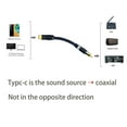 thumbnail image 2 of 3ft USB c to coaxial Cable Male Type-c to Digital coaxial Audio Interface RCA Female Adapter Wire spdif for dac amp Sound Preamp Amplifier DSD64 dsd128 192K, 2 of 7