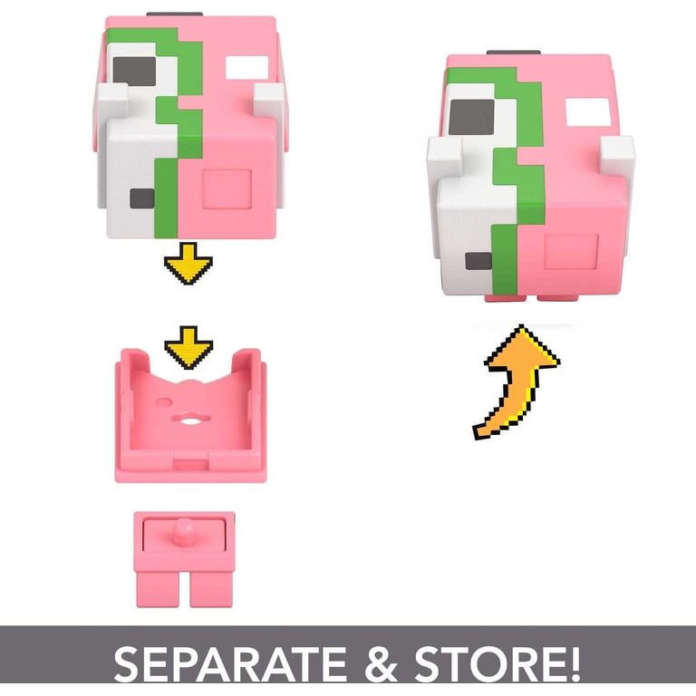 Minecraft Zoglin Mini Action Figure, Mob Head Minis Toy with