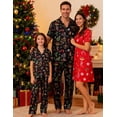 thumbnail image 5 of Aideaone Girls Christmas Pajamas Set & Casual Lapel 2pcs Button Sleepwear Size 7-14, 5 of 6