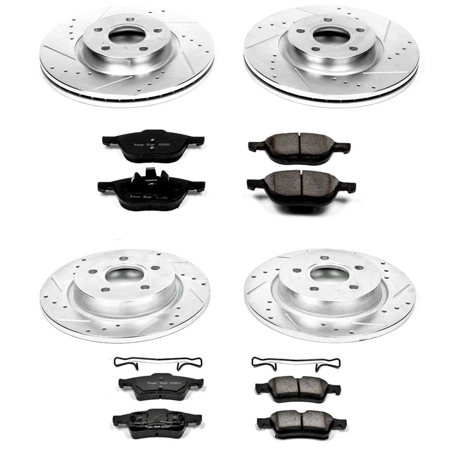 PowerStop Front and Rear Z23 Evolution Sport Carbon-Fiber Ceramic Brake Pad and Drilled & Slotted Rotor Kit Fits: VOLVO Select Models K4492
