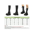 thumbnail image 2 of Fangasis Womens Goth Punk Boots Casual Platform Boot Wedges Winter Shoes Motorcycle Fashion Side Zipper 6, 2 of 9