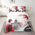thumbnail image 2 of YST Cherry Blossoms Watercolor Painting Comforter Set, Soft, Queen (7 Count), 2 of 4