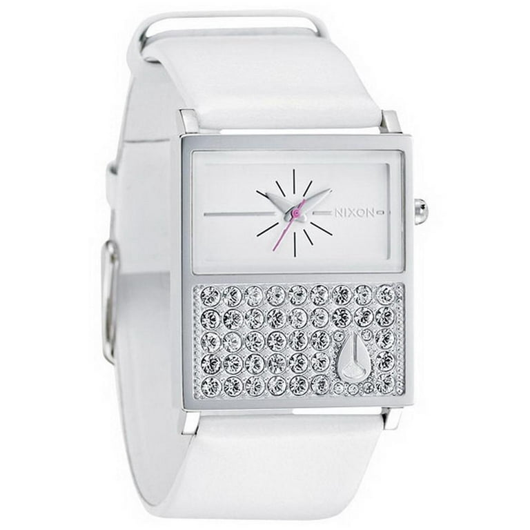 NIXON Women's Chalet A576710 White Leather Quartz Watch