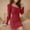 Red, variant on Blczomt Dressy Casual Womens Dress Black Mini Puff Sleeve Bodycon V Neck Solid Formal Party Dresses