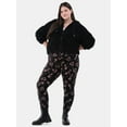 thumbnail image 2 of No Boundaries Velour Holiday Leggings, 1 or 2-Pack, Women's and Women's Plus, 2 of 7