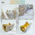thumbnail image 3 of StyleSack Handmade Rhinestone Bow Clutch - Pearl Chain Evening Purse for Women Wedding Party, 3 of 5