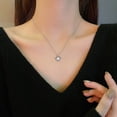 thumbnail image 4 of Collar con colgante de mariposa y cadena de acero de titanio y plata con forma de corazón para mujer, 4 of 6
