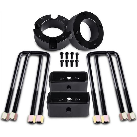 ECCPP 3 in Front & 2 in Rear Leveling Lift Kit Raise Your Vehicle 3" Front  2" Rear Lift Blocks Suspension Lift Kits Set with U Bolts Leveling Lift kit Compatible with (2007-2019) for Toyota Tundra