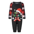 thumbnail image 6 of Christmas Pajamas for Family Long Sleeve Santa Hat Print Tops Plaid Pants Set Sleepwear, 6 of 7