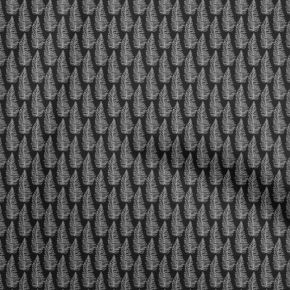 oneOone Polyester Spandex Black Fabric Asian Block Craft Projects Decor Fabric Printed By The Yard 56 Inch Wide