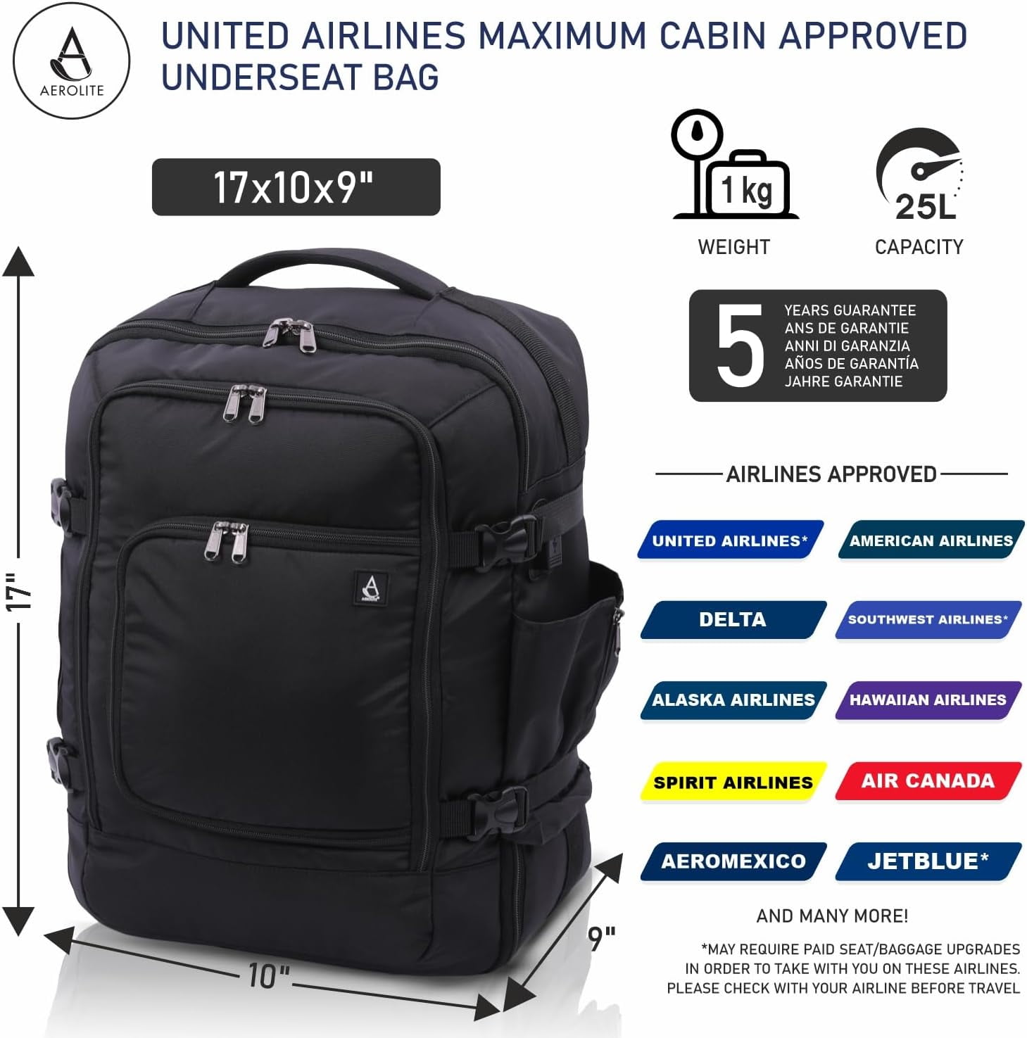 United Airlines On Size United Approved Carry On Luggage Aerolite