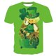 thumbnail image 1 of Blusa informal de manga corta con cuello redondo y estampado del día de San Patricio para hombre Pompotops oipoqjl5720, 1 of 3