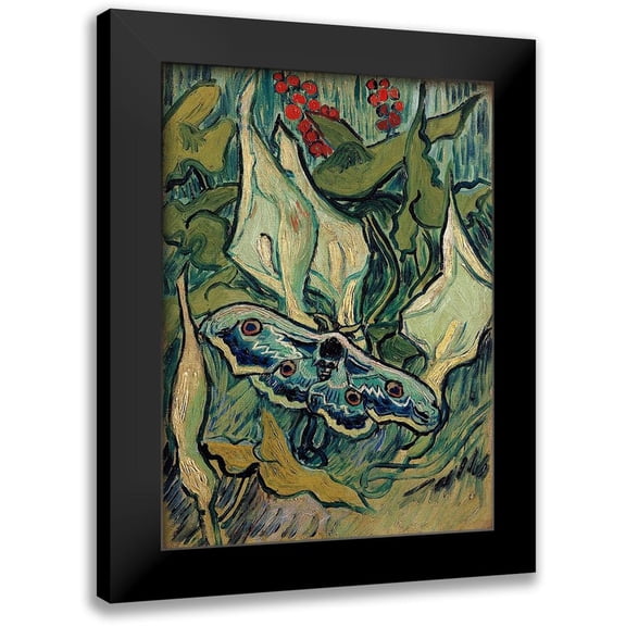 Van Gogh, Vincent 11x14 Black Modern Framed Museum Art Print Titled - Emperor Moth