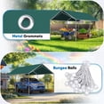 thumbnail image 5 of Quictent Carport Replacement Tarp Canopy Top Cover with Bungees Balls, for 10x20 ft Garage Party Tent Shelter - Green, One Roof Only, 5 of 8