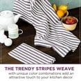 thumbnail image 3 of Candy Cottons Stripe Kitchen Towels Decor Hanging Loop Tea Dish Towels Boho Absorbent Festive Gift Set of 6 Pantry Reusable 18x28 Inch Kitchen Dish Towels|Trendy Spring French Stripe|Purple, 3 of 8