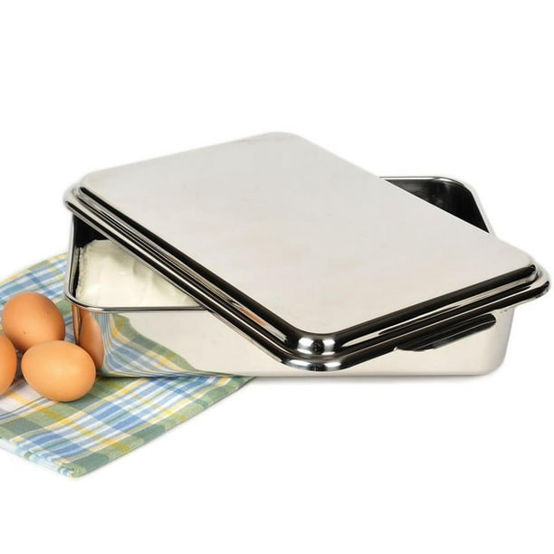 Lehman's HeavyDuty Stainless Steel Cake Pan With SnapOn Lid