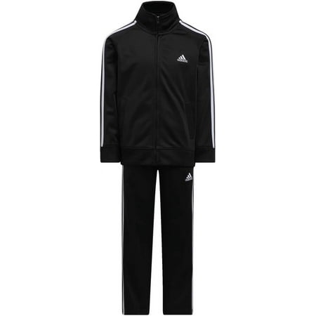 adidas Boys' Tricot Jacket & Pant Clothing Set 9 Months Black