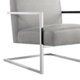 thumbnail image 5 of Posh Living Xzavier Faux Leather Accent Chair in Light Gray/Chrome, 5 of 8