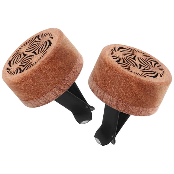 FRCOLOR 2pcs Car Accessories For Women Wood Air Vent Clip Air Freshener Outlet Clip Cute Car Air Conditioning Clip Charm Car Interior Decor