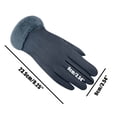 thumbnail image 3 of Fesfesfes Womens Gloves Touchable Screen Lady Winter Suede Gloves Warm Windproof Thick Gloves Full Finger Mittens For Outdoor Clearance Under $10, 3 of 5