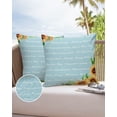 thumbnail image 6 of Healing Inspiration Quotes with Yellow Sunflowers Outdoor Pillow Covers Set of 2, Decorative Waterproof Throw Pillow Case, Blue Cotton Linen Soft Cozy Cushion Pillowcases, 6 of 6