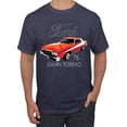 thumbnail image 1 of Wild Bobby, Ford '76 Gran Torino Vintage Car Cars and Trucks Men's Graphic T-Shirt, Vintage Heather Navy, X-Large, 1 of 3