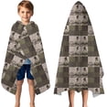 thumbnail image 3 of Multicolor Bigfoot and Camping Pattern Hooded Bath Towel，50"x30" for Ages 3 To 12 Kids, Quick Dry Lightweight Soft Microfiber Hood Beach Towel Cover Up for Kids, 3 of 7