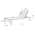 thumbnail image 5 of Ulax Furniture 2 Pieces Outdoor Padded Aluminum Chaise Lounge Chairs, Gray, 5 of 7