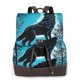 thumbnail image 1 of Easygdp Blue Full Moon Wolf Mochila de Cuero para Mujeres, Bolso de Hombro, Bolsos de Mano de Moda para Trabajo y Viajes, 1 of 4