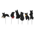 thumbnail image 2 of Gato de resina para Césped ANGGREK Estatua de Gato Negro decoración de fiestas, 2 of 8