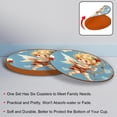 thumbnail image 4 of Cupid 6PCS Round Microfiber Leather Bar Coasters, 11x11 cm/4.3x4.3 in, Drink Coasters for Home and Kitchen, Furniture from Water Marks and Scratches, 4 of 6