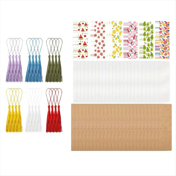 DIY Blank Bookmark Covers Kraft Paper Bookmark Sleeves Blank Display Cards Resin Bookmark Holder for Favor Gift B