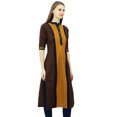 thumbnail image 4 of Phagun Women Cotton Tunic Top Straight Kurta Casual Summer Blouse With Chinese Collar, 4 of 7