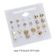 thumbnail image 5 of Anillos de oído accesorio de moda elegante estilo simple aro oreja colgante joyería decoración oreja gotas para fiesta banquete diario vestido dorado 24 pares Monstrate AP008259-01, 5 of 5