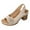 Khaki, variant on Fukaraa Orthopedic Sandals Women Arch Support Fish Mouth Open Toe Leather Wedge