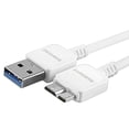 thumbnail image 1 of Câble de Synchronisation de Données Charge Rapide Micro USB 3.0 pour Samsung Galaxy S5 / Note 3, Blanc (3.3 Pieds/1m), 1 of 2