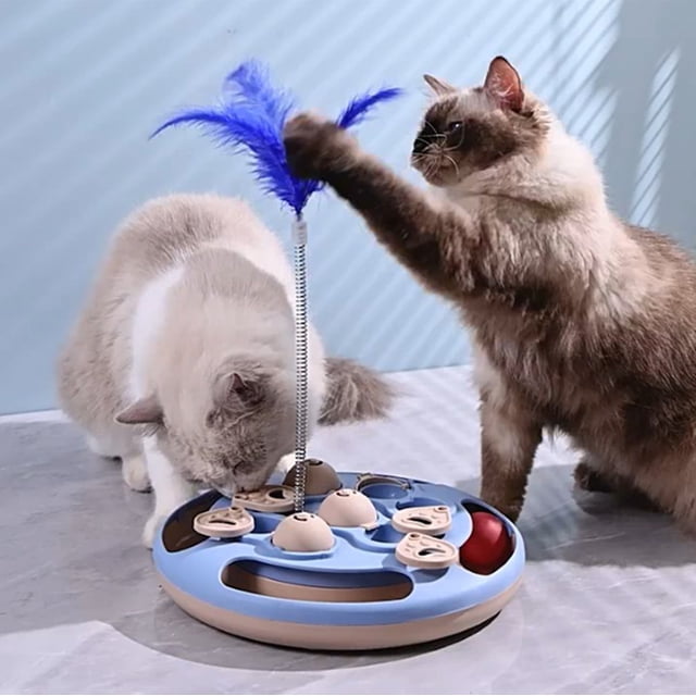 Pet PuzzleToyunder $5! Yannianjz Pet PuzzleToy, Interactive Dog Food Dispenser, Cat Boredom ReliefToy, Treat Dispensing Ball, Mental StimulationToy, Slow Feeder Pet Game