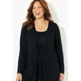 thumbnail image 4 of Catherines Women's Plus Size Sequin Trim Tank Cardigan Duet, 4 of 4