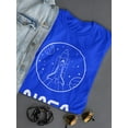 thumbnail image 3 of NASA NASA One Line Spaceship With Stars And Planets Women Royal Blue T-Shirt, Female XX-Large, 3 of 4