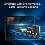 TOPESEL 1TB SSD M.2 PCIe NVMe 4.0 Internal SSD, Up to 5500MB/s Gaming Expansion for PS5 SSD Solid-State Drive